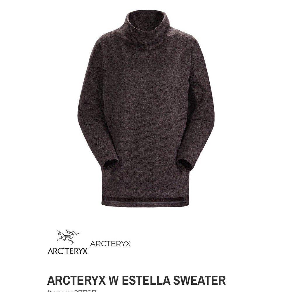 Arc'teryx Estella Tunic Sweater Pullover Plum Large Mock Neck Top NWOT Relaxed